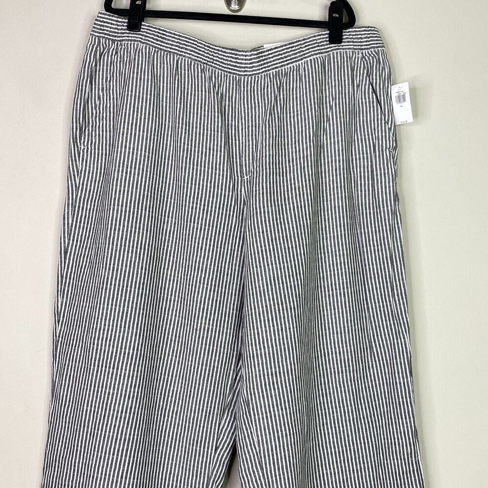 New Old Navy High-Waisted Striped Linen-Blend Wide-Leg Pant Women's Size XL - Picture 6 of 9